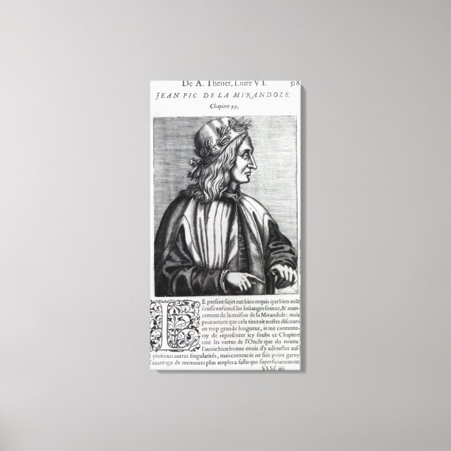 Impressão Em Tela Giovanni Pico della Mirandola, (Frente)