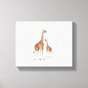 Impressão Em Tela Girafa com Óculos de Sol Safari da Selva Animal Gi