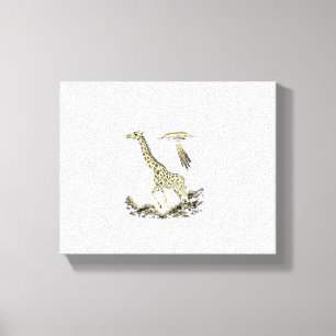 Impressão Em Tela Girafa Cósmica Girafa Engraçada para Mulheres Home