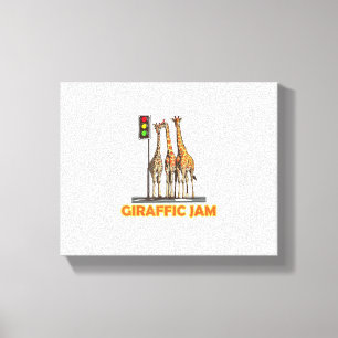Impressão Em Tela Girafa Jam de Piada Divertida 