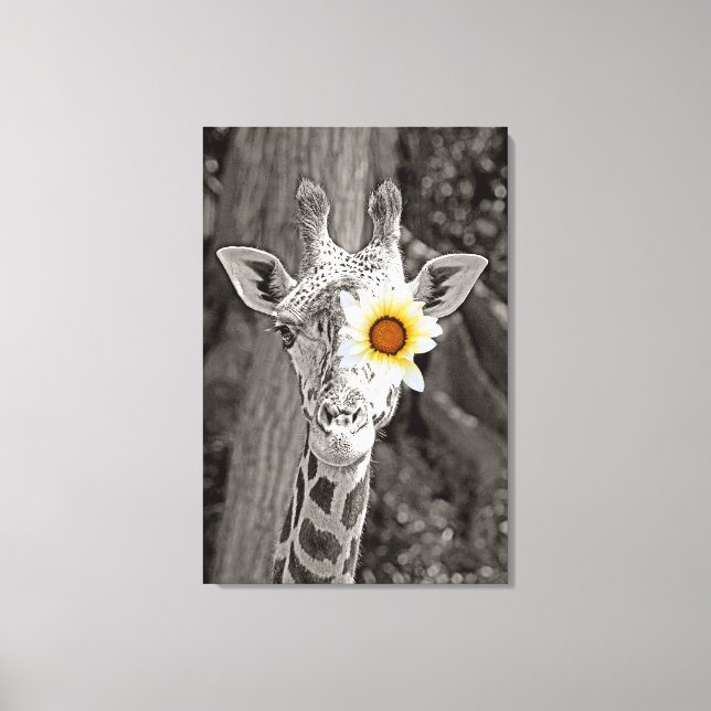 Impressão Em Tela Giraffe Art Na Canvas! (Frente)