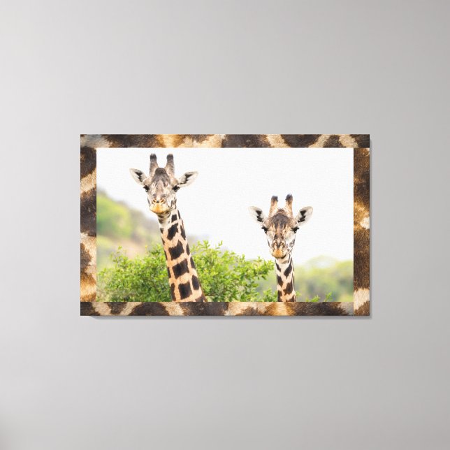 Impressão Em Tela Giraffe Peek-a-boo Retrait Wall Art (Frente)