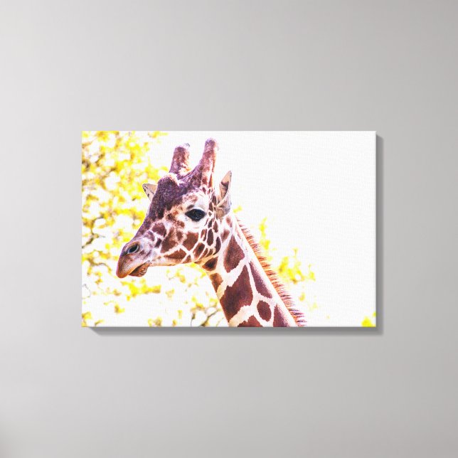 Impressão Em Tela Giraffe Portrait (Frente)