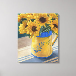 Impressão Em Tela Girassóis