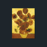 Impressão Em Tela Girassóis: 1888 por Van Gogh<br><div class="desc">Posto de Vincent Van Gogh - Impressionista que pinta "Girassóis: 1888."</div>
