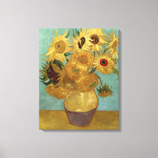 Impressão Em Tela Girassóis em Vase Van Gogh Fine Art