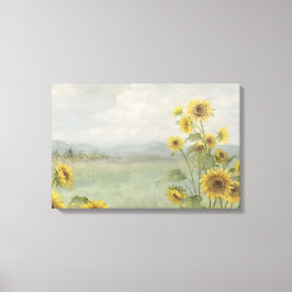 Impressão Em Tela Girassol moderno Aquarela e imagem personalizada