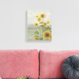 Impressão Em Tela Girassol moderno Aquarela e imagem personalizada