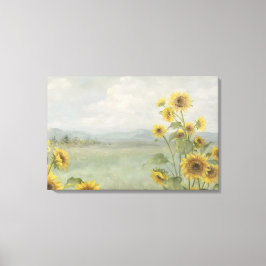 Impressão Em Tela Girassol moderno Aquarela e imagem personalizada