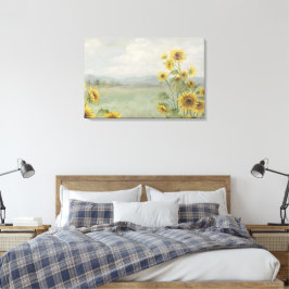 Impressão Em Tela Girassol moderno Aquarela e imagem personalizada