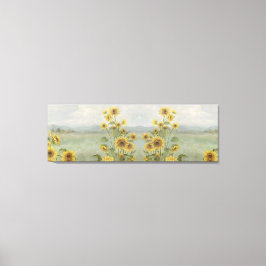 Impressão Em Tela Girassol moderno Aquarela e imagem personalizada