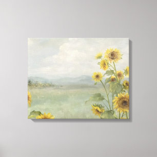 Impressão Em Tela Girassol moderno Aquarela e imagem personalizada