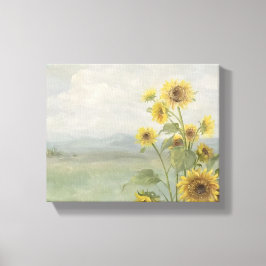 Impressão Em Tela Girassol moderno Imagem em aquarela & personalizad