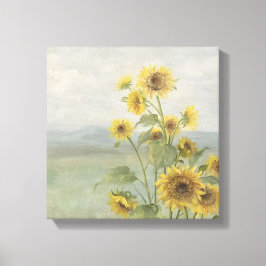 Impressão Em Tela Girassol moderno Imagem em aquarela & personalizad