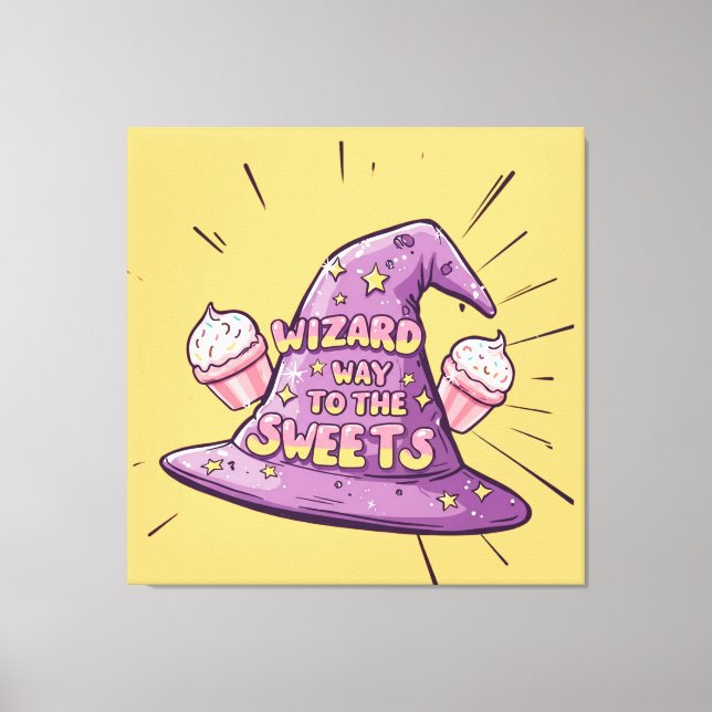 Impressão Em Tela Girly Halloween - Wizard Way to the Sweets (Frente)