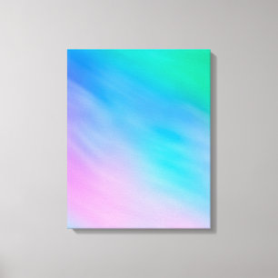 Impressão Em Tela Girly Soft Rainbow Céu Colorido