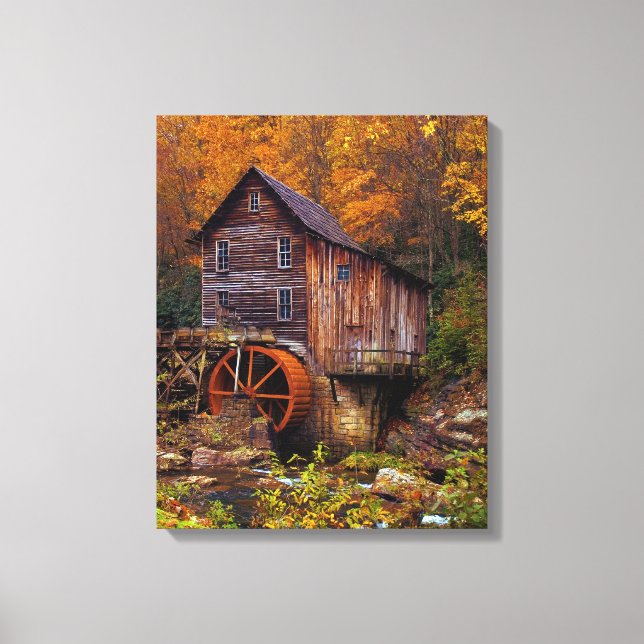 Impressão Em Tela Glade Creek Grist Mill (Frente)