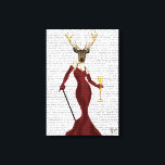 Impressão Em Tela Glamor Deer em Marsala<br><div class="desc">Moda & Figurativa</div>