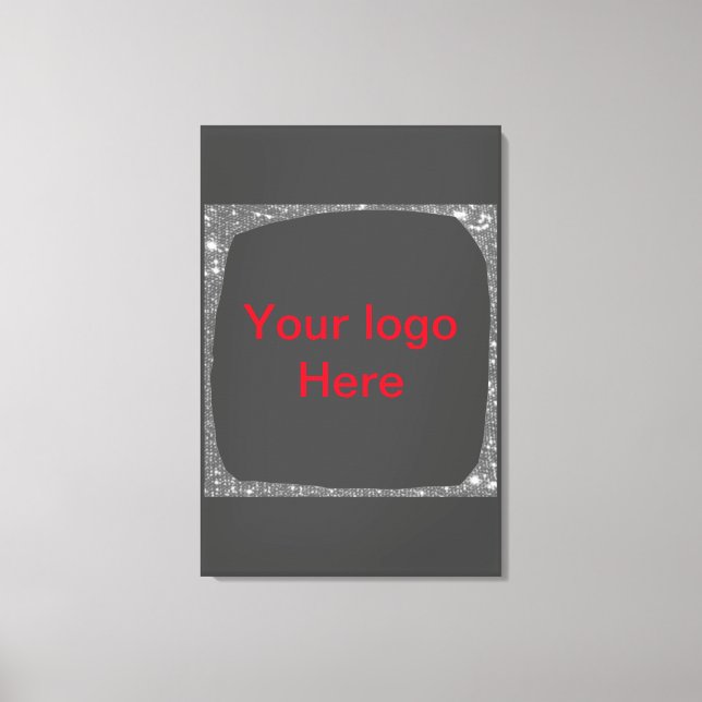 Impressão Em Tela Glitter verde simples adicione seu número de logot (Frente)