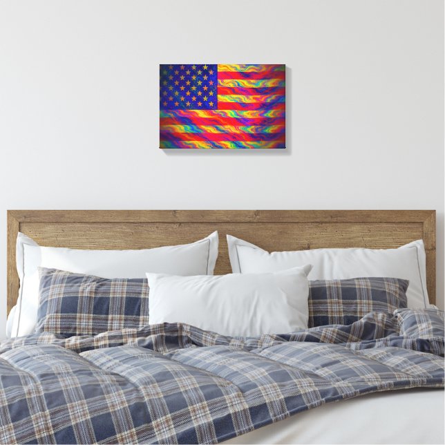 Impressão Em Tela Glória Americana  (Insitu(Quarto))
