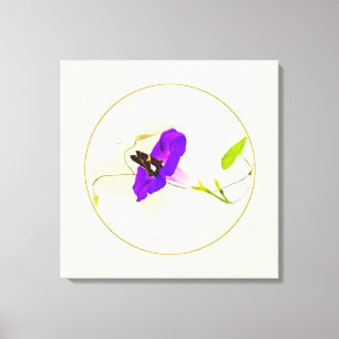 Impressão Em Tela Glória da Manhã e Borboleta