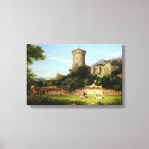 Impressão Em Tela Glorioso Passado (Castelo Medieval e Cavaleiros Jo