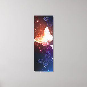 Impressão Em Tela Glowing Night Butterflies