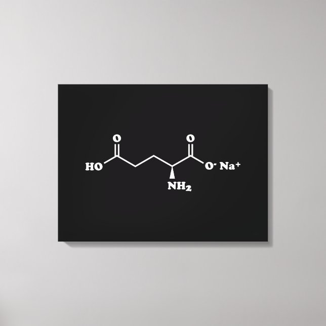 Impressão Em Tela Glutamato Monossódico MSG Fórmula química (Frente)