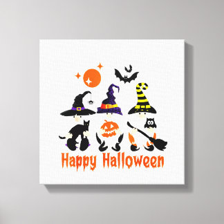 Impressão Em Tela Gnomo de Halloween Fofo Abóbora de Outono