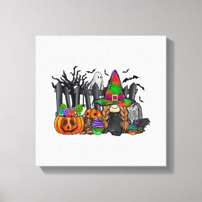 Impressão Em Tela Gnomo do Halloween (Frente)