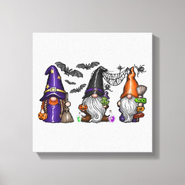 Impressão Em Tela Gnomo do Halloween (Frente)
