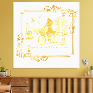 Impressão Em Tela Gold Amsterdam Arched Bridges Charm