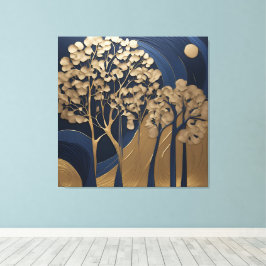 Impressão Em Tela Gold and blue shades AI art