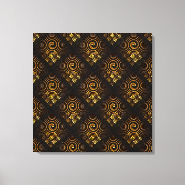 Impressão Em Tela Gold Modern Boho Elegant Abstract Art Pattern #502 (Frente)