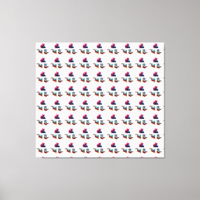 Impressão Em Tela Golden Celestial Burst Geometric Grid Pattern (Frente)