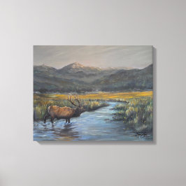 Impressão Em Tela Golden Elk