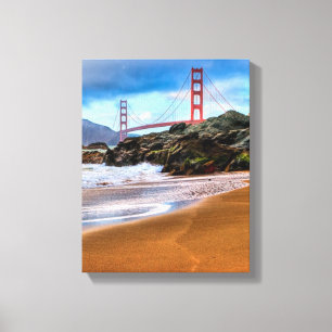 Impressão Em Tela Golden gate bridge no por do sol