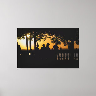 Impressão Em Tela Golden Hour Gathering: Sunset at Barra