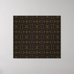 Impressão Em Tela Golden Obsidian Tribal Ikat Pattern