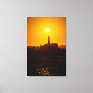 Impressão Em Tela "Golden Radiance at Farol da Barra"