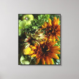 Impressão Em Tela Golden Sunflower Botanical Art
