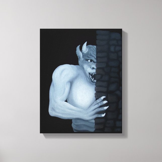 Impressão Em Tela Golem - Gargoyle (Frente)