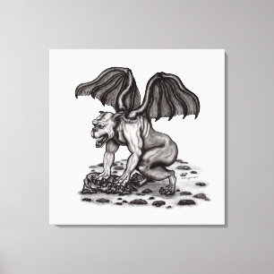 Impressão Em Tela Golem Gargula