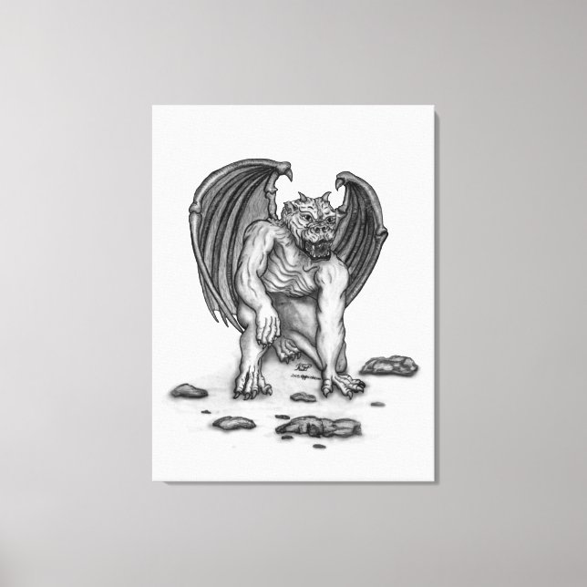 Impressão Em Tela Golem Gargula (Frente)