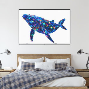 Impressão Em Tela Golfinho de Diamante - Arte Vibrante