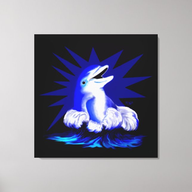 Impressão Em Tela Golfinho sorridente (Frente)