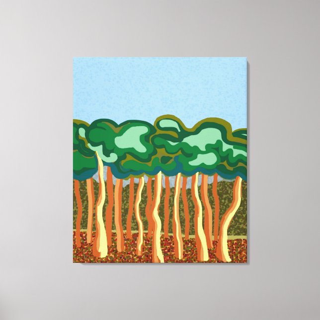 Impressão Em Tela Gomas-árvores e céus australianos azuis (Frente)