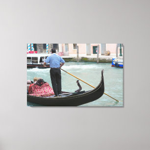 Impressão Em Tela Gôndola no canal de Veneza