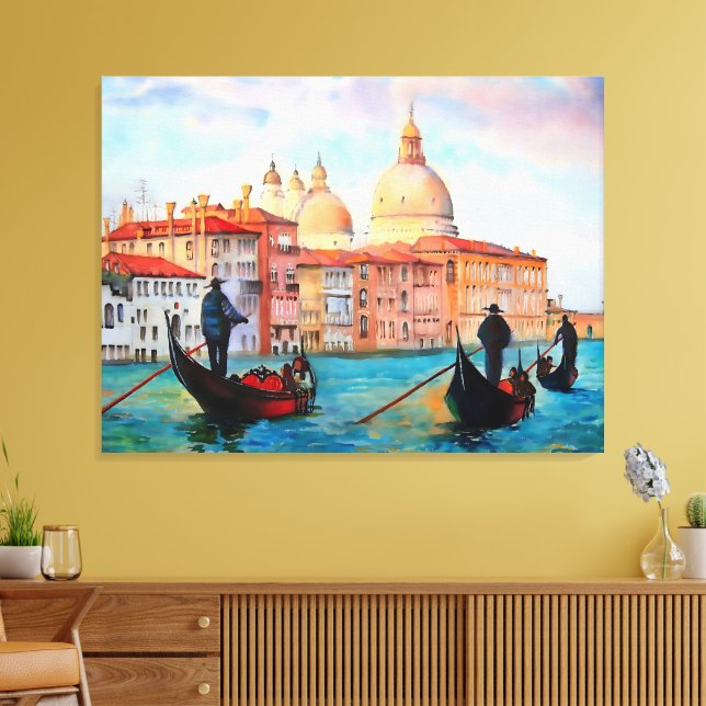 Impressão Em Tela Gôndolas de Veneza (Insitu(Sala de estar))