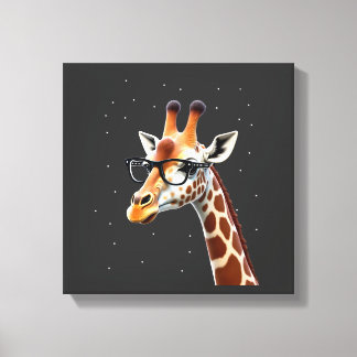 Impressão Em Tela Good Time Hipster Giraffe T-Shirt Men's Women's Ch